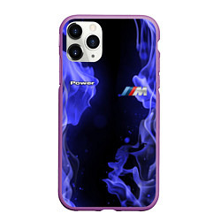 Чехол iPhone 11 Pro матовый BMW FIRE, цвет: 3D-фиолетовый