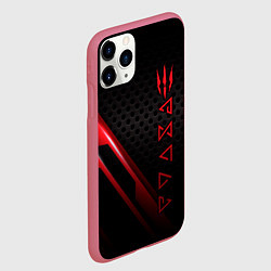 Чехол iPhone 11 Pro матовый The Witcher, цвет: 3D-малиновый — фото 2