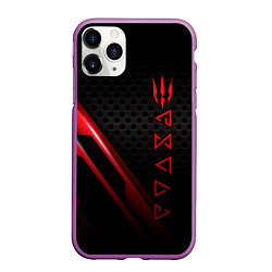 Чехол iPhone 11 Pro матовый The Witcher, цвет: 3D-фиолетовый