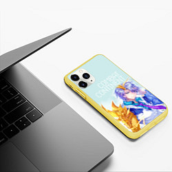 Чехол iPhone 11 Pro матовый Combat continent, цвет: 3D-желтый — фото 2