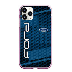 Чехол iPhone 11 Pro матовый FORD, цвет: 3D-розовый