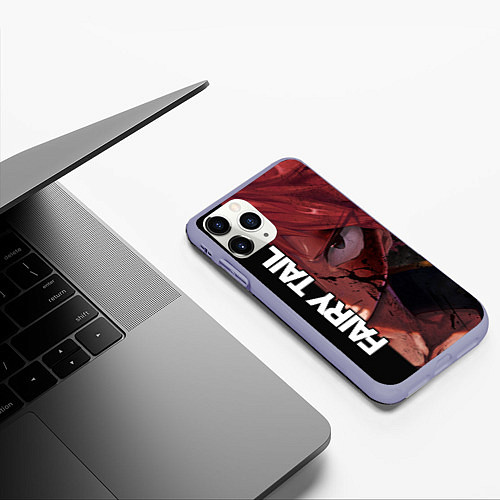 Чехол iPhone 11 Pro матовый FAIRY TAIL ХВОСТ ФЕИ / 3D-Светло-сиреневый – фото 3