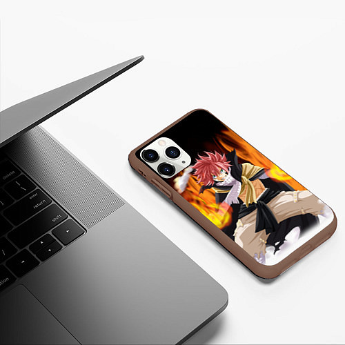 Чехол iPhone 11 Pro матовый FAIRY TAIL ХВОСТ ФЕИ / 3D-Коричневый – фото 3