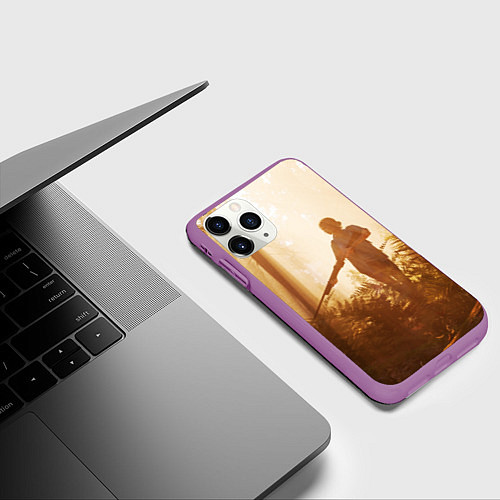 Чехол iPhone 11 Pro матовый THE LAST OF US / 3D-Фиолетовый – фото 3