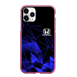 Чехол iPhone 11 Pro матовый HONDA, цвет: 3D-малиновый