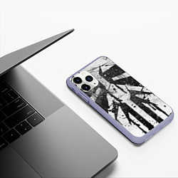 Чехол iPhone 11 Pro матовый THE LAST OF US 2, цвет: 3D-светло-сиреневый — фото 2