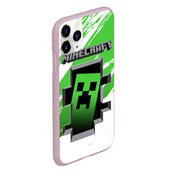 Чехол iPhone 11 Pro матовый Minecraft, цвет: 3D-розовый — фото 2