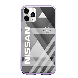 Чехол iPhone 11 Pro матовый NISSAN, цвет: 3D-светло-сиреневый