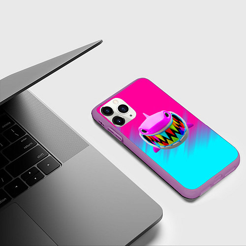 Чехол iPhone 11 Pro матовый 6IX9INE 69 / 3D-Фиолетовый – фото 3