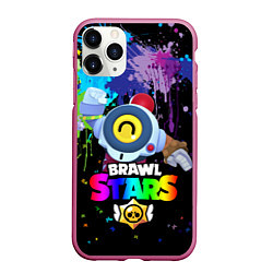 Чехол iPhone 11 Pro матовый BRAWL STARS NANI, цвет: 3D-малиновый