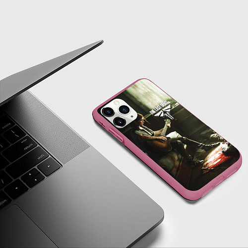 Чехол iPhone 11 Pro матовый The last of us part 2 tlou2 / 3D-Малиновый – фото 3