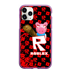 Чехол iPhone 11 Pro матовый ROBLOX: PIGGI, цвет: 3D-фиолетовый