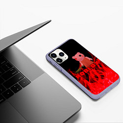 Чехол iPhone 11 Pro матовый ROBLOX: PIGGI, цвет: 3D-светло-сиреневый — фото 2