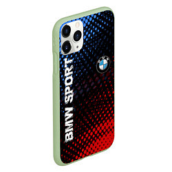 Чехол iPhone 11 Pro матовый BMW SPORT, цвет: 3D-салатовый — фото 2