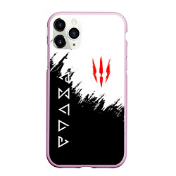 Чехол iPhone 11 Pro матовый The Witcher, цвет: 3D-розовый