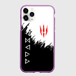 Чехол iPhone 11 Pro матовый The Witcher, цвет: 3D-фиолетовый