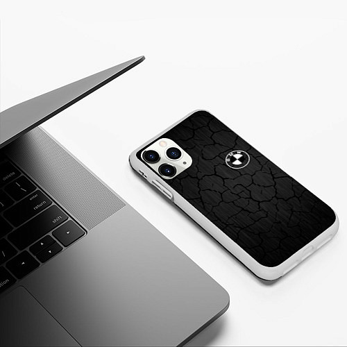 Чехол iPhone 11 Pro матовый BMW / 3D-Белый – фото 3