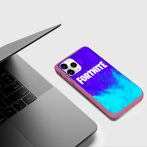 Чехол iPhone 11 Pro матовый FORTNITE ФОРТНАЙТ / 3D-Малиновый – фото 3