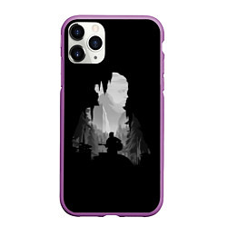 Чехол iPhone 11 Pro матовый THE LAST OF US, цвет: 3D-фиолетовый