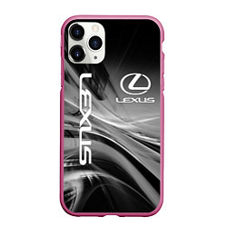 Чехол iPhone 11 Pro матовый LEXUS, цвет: 3D-малиновый