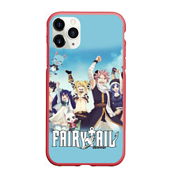 Чехол iPhone 11 Pro матовый FAIRY TAIL ХВОСТ ФЕИ, цвет: 3D-красный