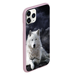 Чехол iPhone 11 Pro матовый БЕЛЫЙ ВОЛК D, цвет: 3D-розовый — фото 2