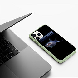 Чехол iPhone 11 Pro матовый Loot Shark Fortnite, цвет: 3D-салатовый — фото 2