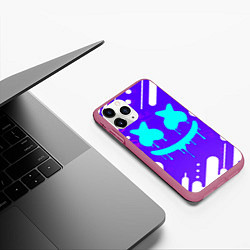 Чехол iPhone 11 Pro матовый MARSHMELLO МАРШМЕЛЛОУ, цвет: 3D-малиновый — фото 2