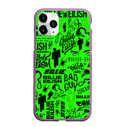 Чехол iPhone 11 Pro матовый BILLIE EILISH БИЛЛИ АЙЛИШ, цвет: 3D-фиолетовый