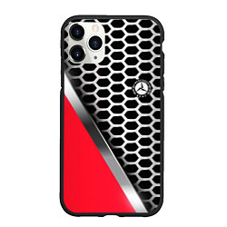 Чехол iPhone 11 Pro матовый MERCEDES-BENZ, цвет: 3D-черный