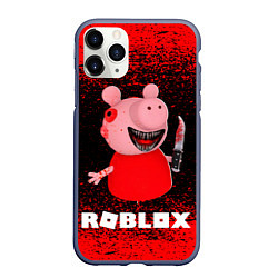 Чехол iPhone 11 Pro матовый Roblox Piggy, цвет: 3D-серый