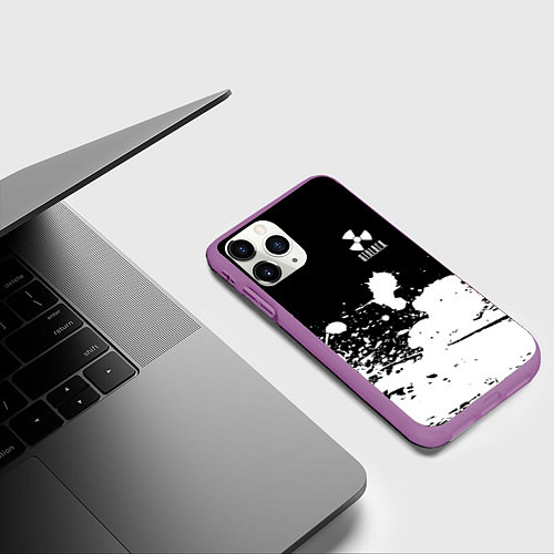 Чехол iPhone 11 Pro матовый S T A L K E R / 3D-Фиолетовый – фото 3