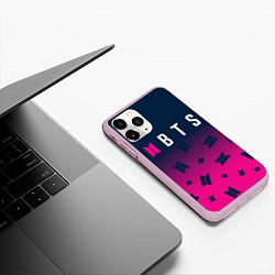 Чехол iPhone 11 Pro матовый BTS БТС, цвет: 3D-розовый — фото 2