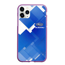 Чехол iPhone 11 Pro матовый SUBARU, цвет: 3D-фиолетовый