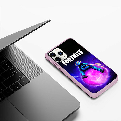 Чехол iPhone 11 Pro матовый FORTNITE ASTROJACK / 3D-Розовый – фото 3
