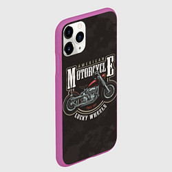 Чехол iPhone 11 Pro матовый American Motorcycle Z, цвет: 3D-фиолетовый — фото 2