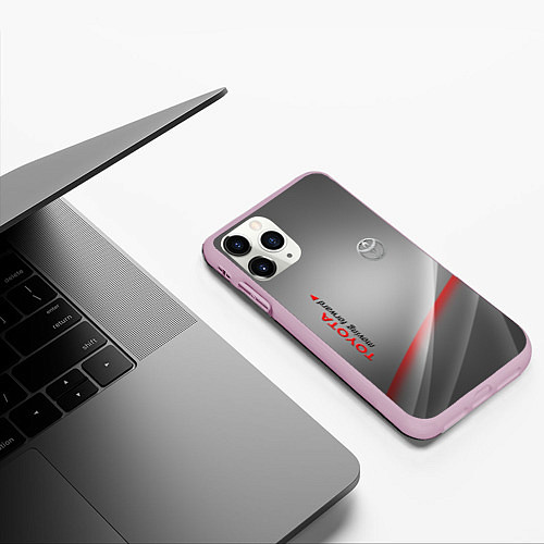 Чехол iPhone 11 Pro матовый TOYOTA / 3D-Розовый – фото 3