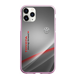 Чехол iPhone 11 Pro матовый TOYOTA, цвет: 3D-розовый