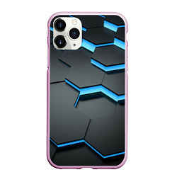 Чехол iPhone 11 Pro матовый 3D Плиты, цвет: 3D-розовый