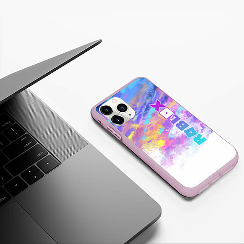 Чехол iPhone 11 Pro матовый Roblox / 3D-Розовый – фото 3