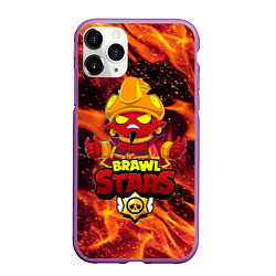 Чехол iPhone 11 Pro матовый BRAWL STARS EVIL GENE ДЖИН, цвет: 3D-фиолетовый