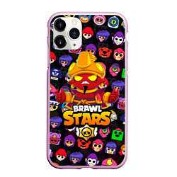 Чехол iPhone 11 Pro матовый BRAWL STARS EVIL GENE ДЖИН, цвет: 3D-розовый