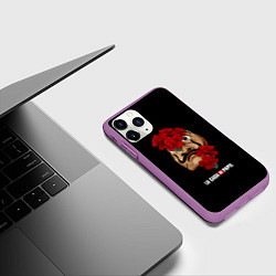 Чехол iPhone 11 Pro матовый БУМАЖНЫЙ ДОМ, цвет: 3D-фиолетовый — фото 2