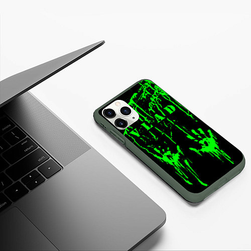 Чехол iPhone 11 Pro матовый Влад / 3D-Темно-зеленый – фото 3