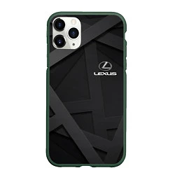 Чехол iPhone 11 Pro матовый LEXUS, цвет: 3D-темно-зеленый