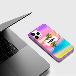 Чехол iPhone 11 Pro матовый Елена, цвет: 3D-фиолетовый — фото 2