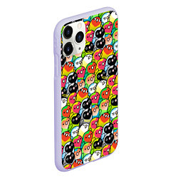 Чехол iPhone 11 Pro матовый Папуги, цвет: 3D-светло-сиреневый — фото 2