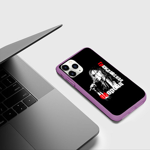 Чехол iPhone 11 Pro матовый Гражданская оборона Анархия / 3D-Фиолетовый – фото 3
