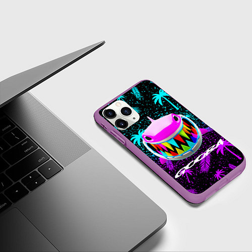 Чехол iPhone 11 Pro матовый 6ix9ine / 3D-Фиолетовый – фото 3
