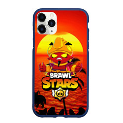 Чехол iPhone 11 Pro матовый BRAWL STARS EVIL GENE В ЛЕТО, цвет: 3D-тёмно-синий